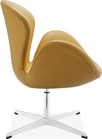 The Swan Chair  Premium Leather/With piping/Camel image.