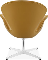 The Swan Chair  Premium Leather/With piping/Camel image.