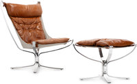 Falcon Stool  Dark Tan image.