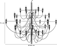 Chandelier 2097 Chrome/Medium image.