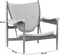 Chieftains Chair White/Walnut image.