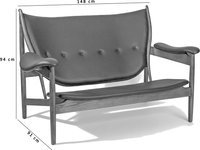 Chieftains Sofa Black/Walnut image.