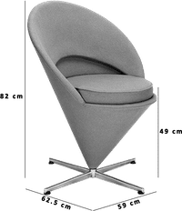 Cone Chair Deep Red image.