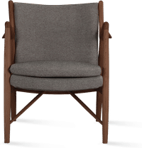 No. 45 Chair Charcoal Grey /Fabric/Walnut image.