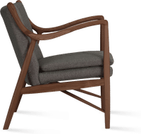 No. 45 Chair Charcoal Grey /Fabric/Walnut image.