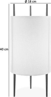 Cylinder Style Lamp Black image.