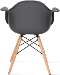 DAW Style Plastic Dining Chair Basalt/Light Wood image.