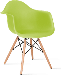 DAW Style Plastic Dining Chair 31 CM/Light Wood image.