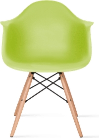 DAW Style Plastic Dining Chair 31 CM/Light Wood image.