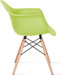 DAW Style Plastic Dining Chair 31 CM/Light Wood image.