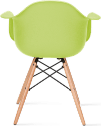DAW Style Plastic Dining Chair 31 CM/Light Wood image.