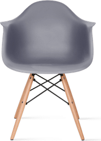 DAW Style Plastic Dining Chair Grey/Light Wood image.