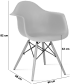 DAW Style Plastic Dining Chair Mauve/Light Wood image.