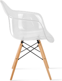 DAW Style Transparent Chair Clear/Light Wood image.