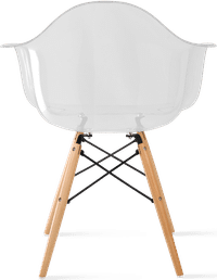 DAW Style Transparent Chair Clear/Light Wood image.