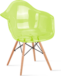 DAW Style Transparent Chair 31 CM/Light Wood image.