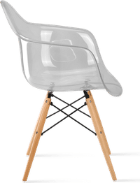 DAW Style Transparent Chair Grey Transparent/Light Wood image.