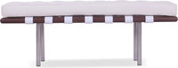 Barcelona 2 seater Bench White/Walnut image.