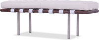 Barcelona 2 seater Bench White/Walnut image.
