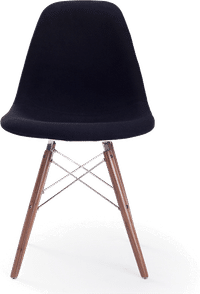 DSW Style Upholstered Dining Chair Black image.