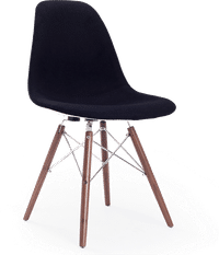 DSW Style Upholstered Dining Chair Black image.