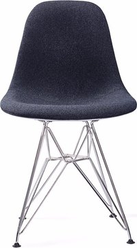 DSR Style Upholstered Dining Chair Charcoal Grey image.