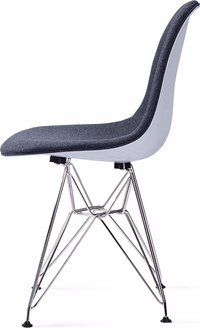 DSR Style Upholstered Dining Chair Charcoal Grey image.