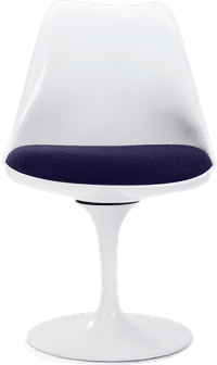 Tulip Chair - Fibreglass Deep Purple /White image.