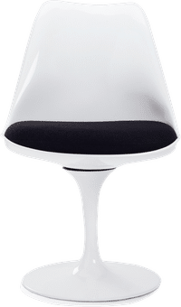 Tulip Chair - Fibreglass Black/White image.