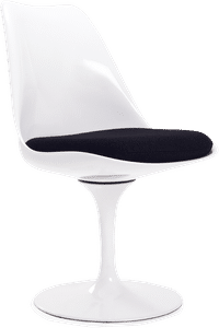 Tulip Chair - Fibreglass Black/White image.