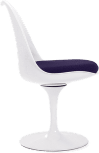 Tulip Chair - Fibreglass Deep Purple /White image.