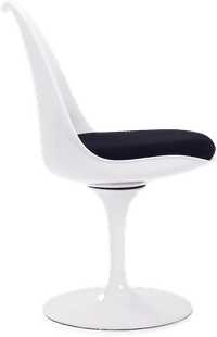 Tulip Chair - Fibreglass Black/White image.