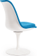 Tulip Chair Upholstered Moroccan Blue image.