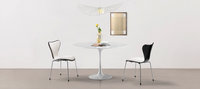 Tulip Round Dining Table - White Marble White Marble/120 CM image.