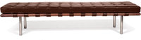 Barcelona 3 Seater Bench Tan/Walnut image.