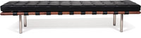 Barcelona 3 Seater Bench Black/Walnut image.