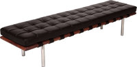 Barcelona 3 Seater Bench Mocha/Walnut image.