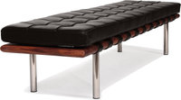 Barcelona 3 Seater Bench Mocha/Walnut image.