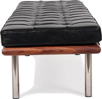 Barcelona 3 Seater Bench Black/Walnut image.