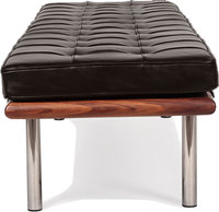 Barcelona 3 Seater Bench Mocha/Walnut image.
