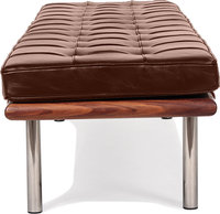 Barcelona 3 Seater Bench Tan/Walnut image.