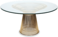 Platner Inspired Dining Table Gold image.