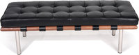 Barcelona 2 seater Bench Black/Walnut image.