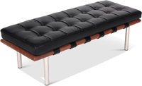 Barcelona 2 seater Bench Black/Walnut image.