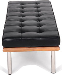 Barcelona 2 seater Bench Black/Walnut image.