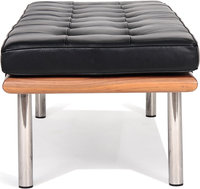 Barcelona 2 seater Bench Black/Walnut image.