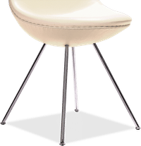 Drop Chair Premium Leather/Cream image.