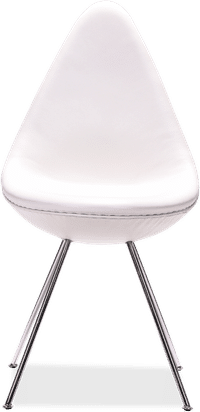 Drop Chair Premium Leather/White image.
