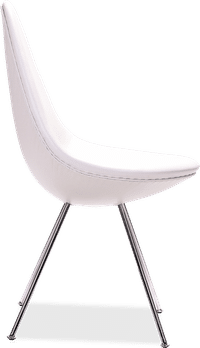 Drop Chair Premium Leather/White image.