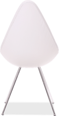 Drop Chair Premium Leather/White image.